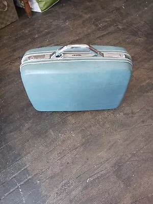 Vtg Samsonite Silhouette Light Blue Hard Shell Luggage Suitcase • $15