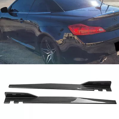 For Infiniti G35 G37 46  Side Skirt Rocker Panel Splitter Carbon Fiber • $52.25