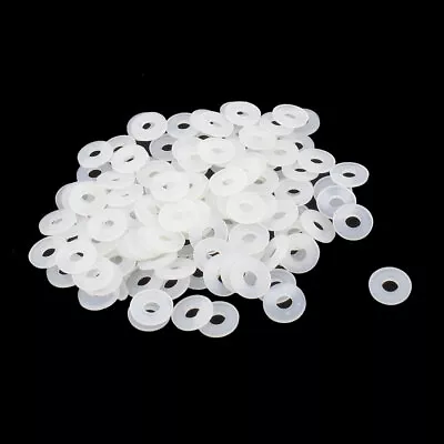 100Pcs M3 3mm Round Flat White Nylon Spacer Washer Gasket PCB Pillar • $7.45