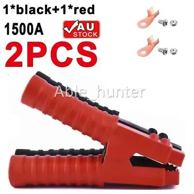 1500A Car Alligator Clips Battery Clamps Crocodile Clip Aligator Clips Red+Black • $15.99