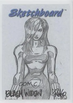 1998 SkyBox Marvel Creators Collection Blue Black Widow #5 Sketch 7ut • $11.74