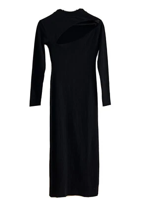 $24.99 • Buy Zara Womens Black Round Neck Pullover Knitted Sweater Dress Size Large