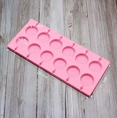 Silicone Lollipop Chocolate Mould Ice Cube Jelly Lolly Kitchen Baking Tray Candy • £2.89