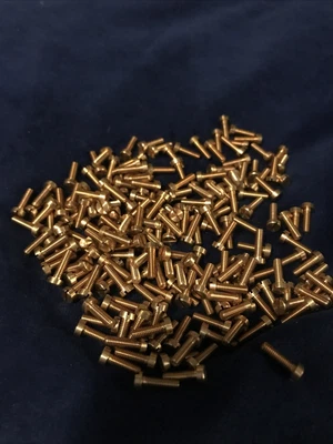 £20 • Buy 200 HIGH QUALITY 6BA X 3/8  Brass Cheese Head Screws Live Steam Model Engineer