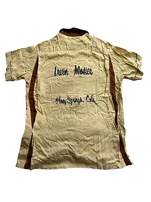 Vintage 60s Hilton Bowling Shirt Medium Chainstitch Loop Collar 1960s Colorado • $93.59
