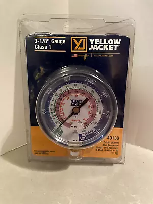 NEW In Box 49138 Yellow Jacket 3-1/8″ 80 MM Dry Blue Manifold Gauge • $38.49