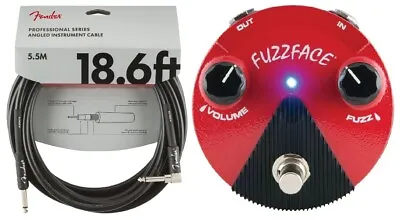 Dunlop Germanium Fuzz Face Mini Red Guitar Pedal FFM2  ( 18FT FENDER CABLE ) • $149.99