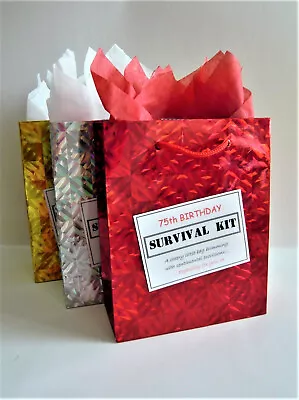 MALE 75th Birthday SURVIVAL KIT Humorous Gift Idea Unusual Novelty Present  • £7.49