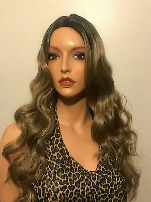 NWT Motown Human Hair Blend Ombre Long Wavy Fashion Wig • $65