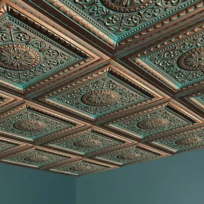 Ceiling Tiles Panels Glue Up  20  X 20  Decorative Foam MAGIC Copper Patina • $6