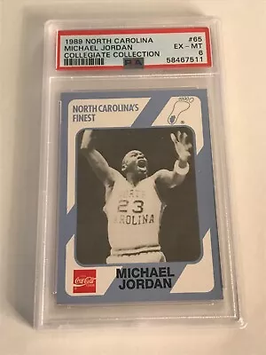 1989 North Carolina Collegiate Collection #65 Michael Jordan Rookie PSA 6 • $16