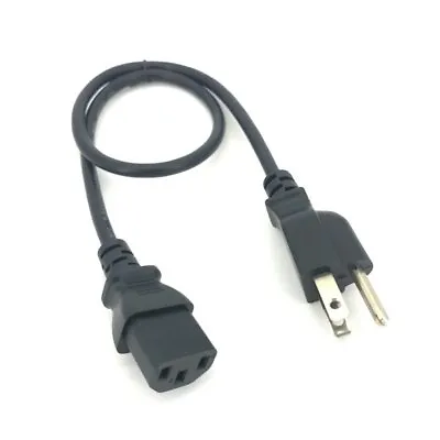 2FT Universal 3 Prong AC Power Cord Cable 18 AWG For Computer Printer Monitor TV • $6.91