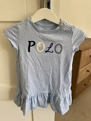 Ralph Lauren Baby Girl Blue Dress Age 12 Months • £1.99