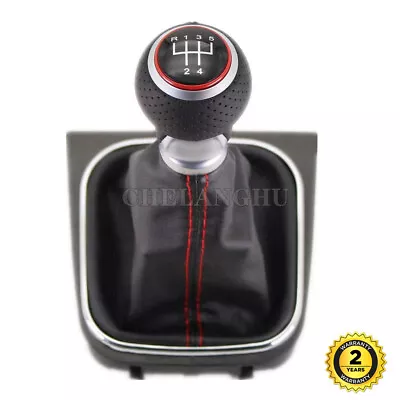 5 Speed Gear Shift Knob Leather Boot For VW Golf 5 R32 GTI Rabbit 2006-2009 • $23.09