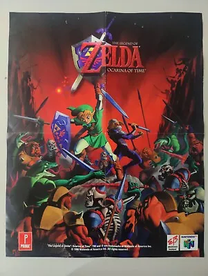1998 Nintendo N64 Promo XL Legend Of Zelda Ocarina Of Time Poster • $200
