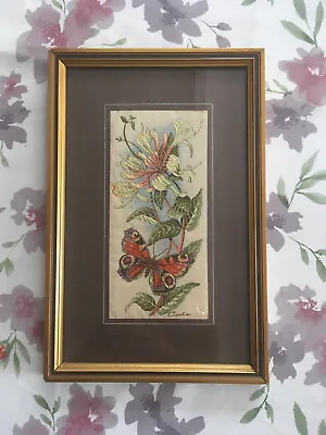 Woven Silk Picture - Butterfly Peacock Series Butterfly J&J Cash Of Coventry • £14.99