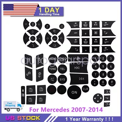 FIT For Mercedes Repair Button DOOR Steering A/C Window Radio Stickers 07-2014 • $11.99