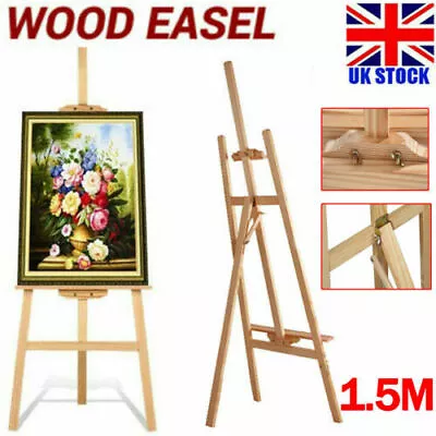 Cheap 1500mm Wooden Tripod Studio Canvas Easel Art Stand For Wedding Painting • £11.10