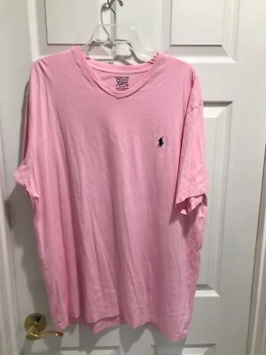 $16.99 • Buy Men's Polo R. Lauren & Co. Pink V-Neck Short Sleeve T Shirt XL