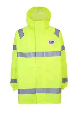 Stormline Stormtex 248EN Class 3 Hi-Viz PVC Oilskin Waterproof Workwear Jacket • £65