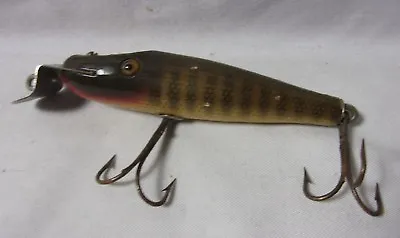 Creek Chub Bait Co. Antique C.C.B. Co. Wood Fishing Lure W/ Glass Eyes  • $25