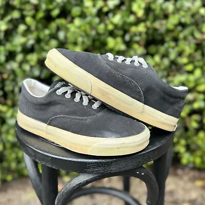 VTG 80s Converse Skid Grip Boat Nautilus Deck Sneakers Shoes Black USA Made SZ 9 • $100