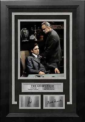 Marlon Brando & Al Pacino Godfather 8x10 Framed Photo With Engraved Autographs • $99.99