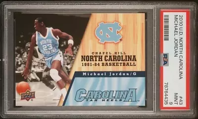 2010 Upper Deck North Carolina Set #43 Michael Jordan PSA 9 Mint NBA • $45.99