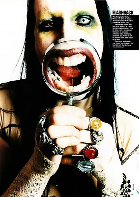 Framed Magazine Mini Picture Pin Up 11x9  Marilyn Manson • $37.88