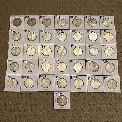 $420 • Buy 36 WALKING LIBERTY HALF DOLLAR 90% SILVER US COINS. SILVER!!!  One Half Rolls.