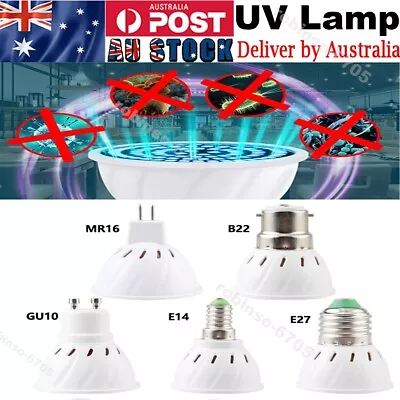 LED Bulb 4-8W E27 B22 GU10 E14 MR16 Globe UV Sterilizer Light Bactericidal Lamp • $14.49