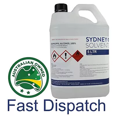 IsoPropyl Alcohol - IPA Isopropanol 100% 5 Litre With 250ml Spray - FAST SHIP • $70.99