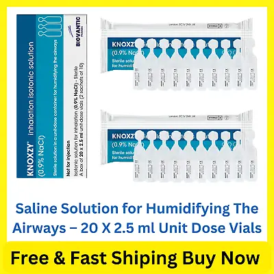 Sterile Isotonic Saline Solution 0.9% - 20 X 2.5 Ml Unit Dose Vials • £10.36