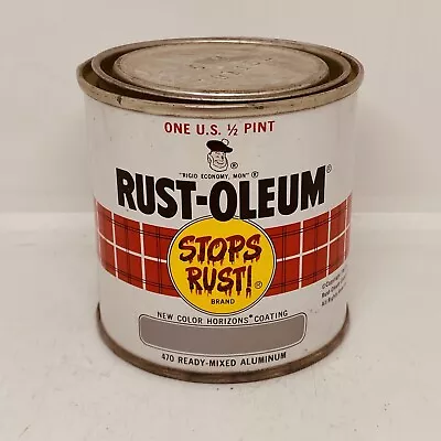 Vintage 1967 Rust-oleum Aluminum - 470 Paint Can 8oz Small Face Scotty Bucket • $22.22