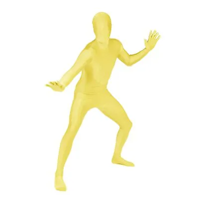 Yellow Morphsuit M - XXL Mens Womens Skinsuit Zentai Suit Halloween Costume • $36.95