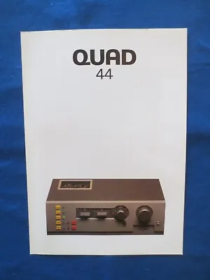 Quad 44  Control Unit Brochure Factory Original The Real Thing • $10.77