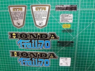 73' - 74' K3 CT70 BLUE Trail 70 Decals 10pc Frame Stickers Graphics Minibike • $29.99