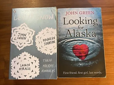 John Green Bundle - Looking For Alaska - Let It Snow 2x Paperbacks FREE POST • £4.99