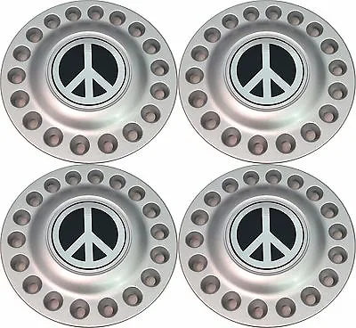 1998-2005 VW BEETLE Bug Wheel Hub Center Cap SET With Chrome Peace Sign NEW • $74.92