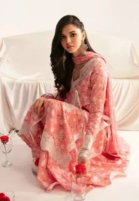 SO KAMAL Embroidered Lawn 3pc Suit Pakistani Designer Khaadi 3zaha Aghanoor... • £89.99