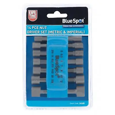 Bluespot Nut Driver 14 PCE Set (Metric & Imperial) Corrosion Resistant Finish • £4.79