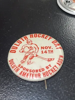 Duluth Minnesota Amateur Hockey Association Pinback Button. Hockey Day. • $9.99