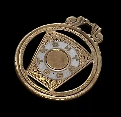 Antique 10K Gold Enamel Royal Arch Masonic Pocket Watch Fob Pendant Victorian • $99