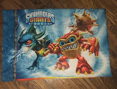 Skylanders Giants Standard Pillow Case Only - 2013 - Excellent Preowned • $8.40