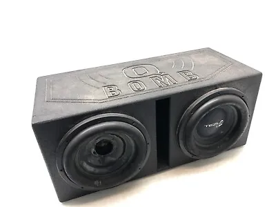 Q Power Q Bomb Dual 12'' Subwoofer Sub Box W/ Tezla 12'' 1.5k Speakers X2 • $367.35