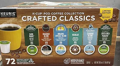Crafted Classics Limited Edition Collection 72 K-cup Coffee Pods Variety Pack • $44.99