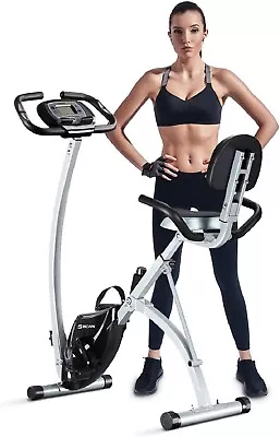 Folding Stationary Upright Indoor Cycling Exercise Bike With LCD Monitor • $96.99