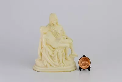 Vintage Miniature Hard Plastic Pieta Mary Holding Jesus Religious Figurine • $8.99