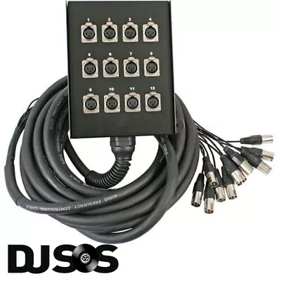 £83.61 • Buy Pulse PLS00330 20M 12 Way XLR Multicore Snake Stage Box Band PA System Studio