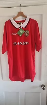 New Score Draw Manchester United 1999 Champions League With Tags Shirt Size XXL • £34.99